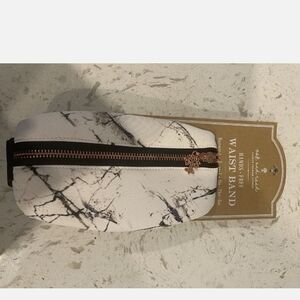 Marble Print Waist Hip Bag with Zipper